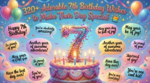 Read more about the article 320+ Adorable 7th Birthday Wishes to Make Their Day Special 🎂✨