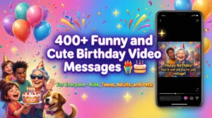 Read more about the article 400+ Funny and Cute Birthday Video Messages 🎉🎂 for Everyone