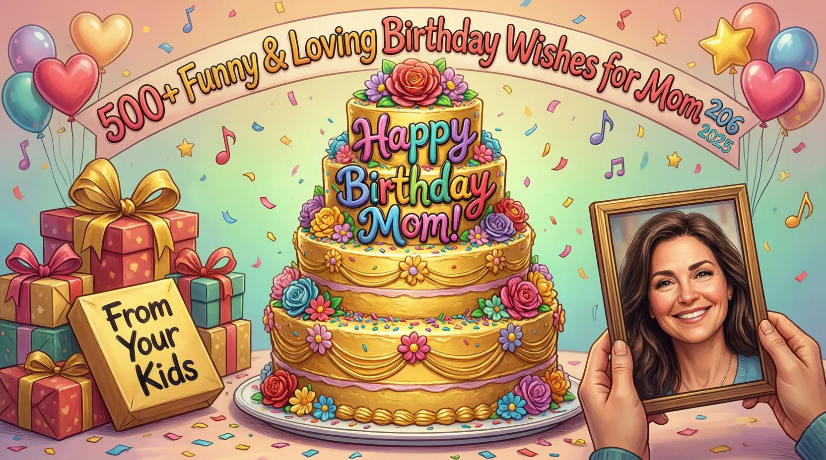 Read more about the article 500+ Funny and Loving Birthday Wishes for Mom 2026