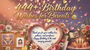 Read more about the article 444+ Unique and Thoughtful Birthday Wishes for Mom & Dad 🎁