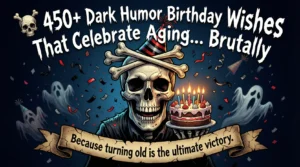 Read more about the article 💀 450+ Dark Humor Birthday Wishes That Celebrate Aging… Brutally