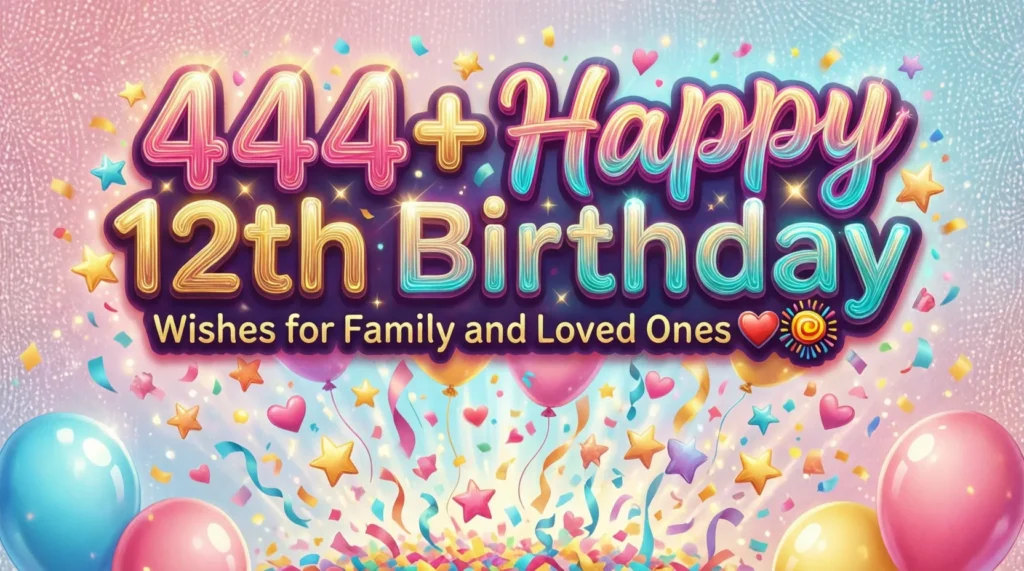 444+ Happy 12th Birthday Wishes for Family and Loved Ones 💖🎊