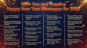 Read more about the article 🕛 390+ Fun and Creative Happy New Year Messages for 2026