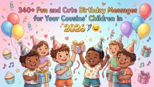 Read more about the article 340+ Fun and Cute Birthday Messages for Your Cousins’ Children in 2026 🎈🥳