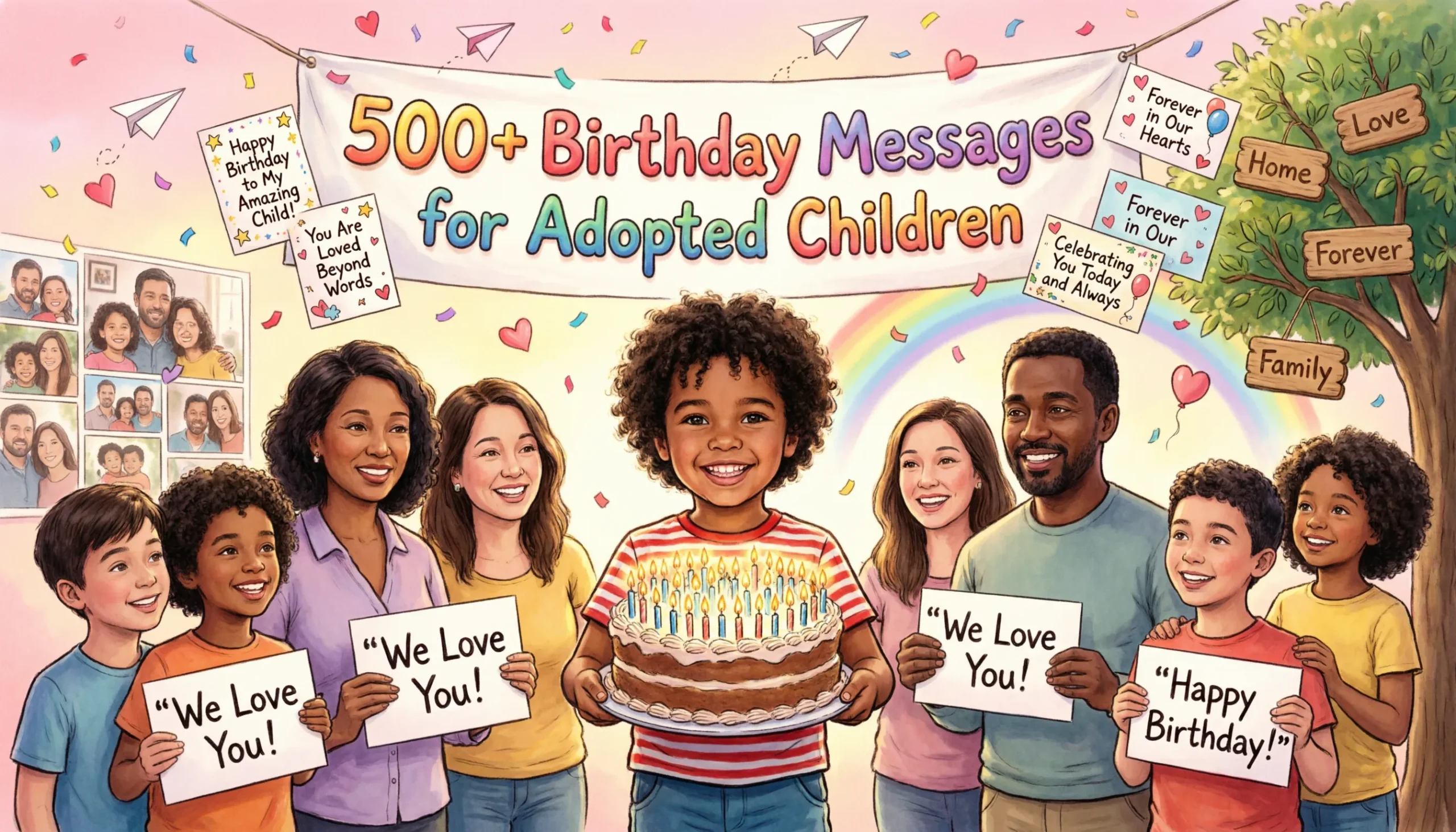 Read more about the article 500+ Inspiring Birthday Messages for Adopted Children in 2026 – Spread Happiness ✨🎂