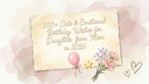 Read more about the article 500+ Cute & Emotional Birthday Wishes for Daughter from Mom in 2026 🥰🎈