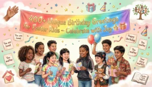 Read more about the article 400+ Unique Birthday Greetings for Foster Kids – Celebrate with Joy 🥳🎁