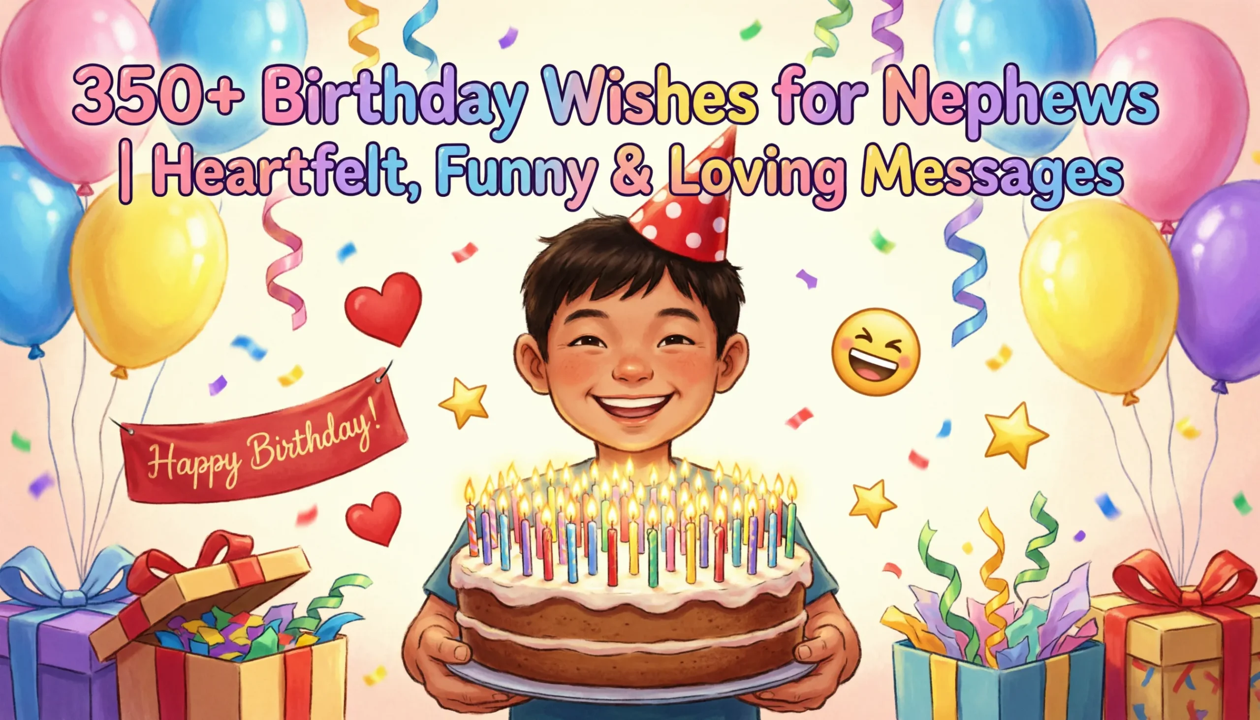 Read more about the article 350+ Birthday Wishes for Nephews 🎂 | Heartfelt, Funny & Loving Messages