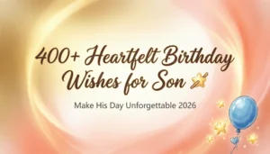 Read more about the article 400+ Heartfelt Birthday Wishes for Son 🎉 | Make His Day Unforgettable 2026