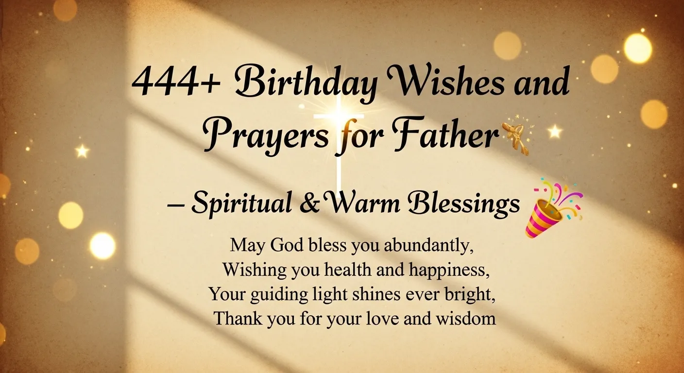 You are currently viewing 444+ Birthday Wishes and Prayers for Father ✝️🎉 – Spiritual & Warm Blessings