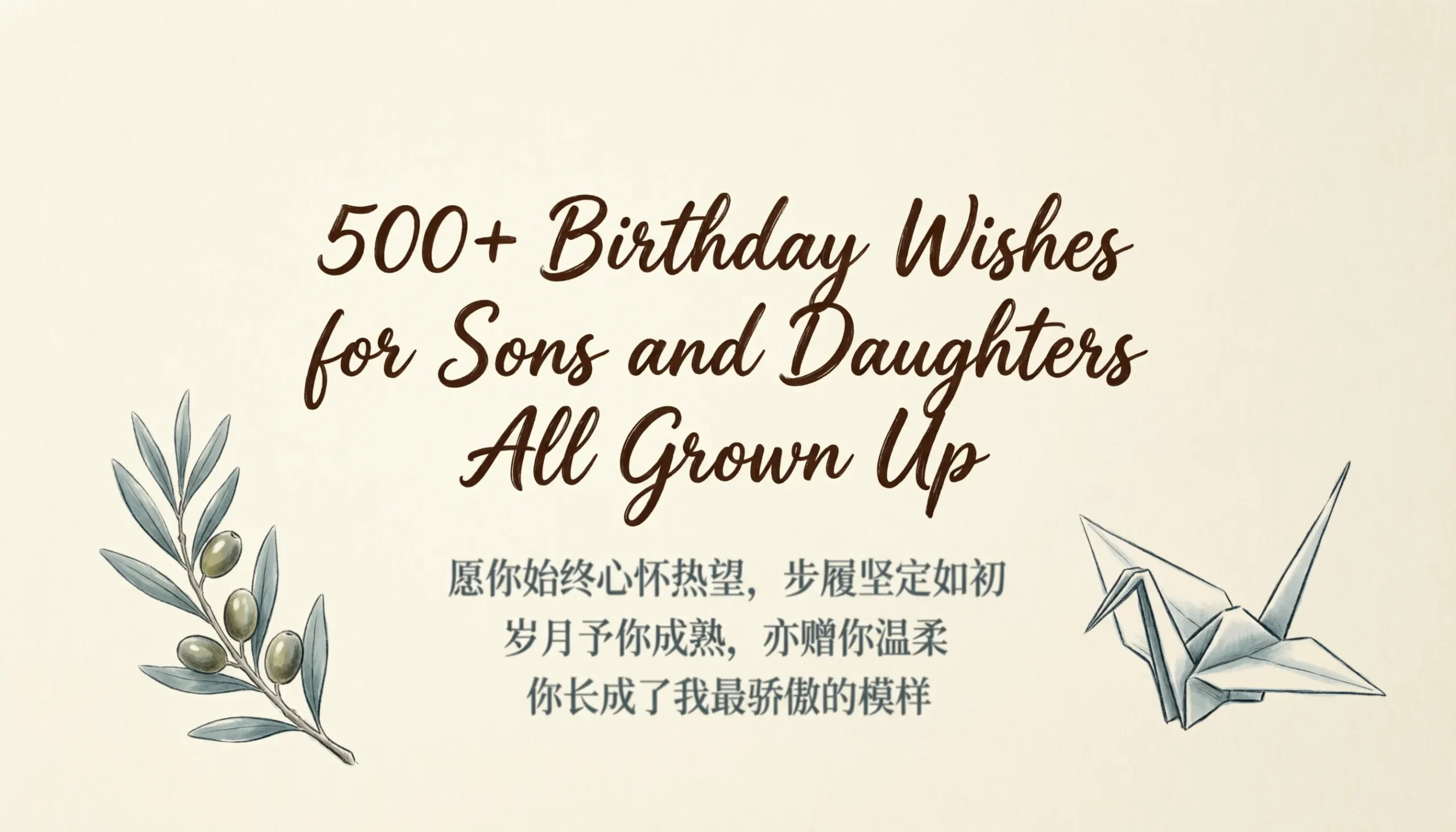 Read more about the article 500+ Birthday Wishes for Sons and Daughters All Grown Up