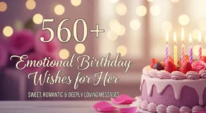 Read more about the article 560+ Emotional Birthday Wishes for Her 🎂 Sweet, Romantic & Deeply Loving Messages
