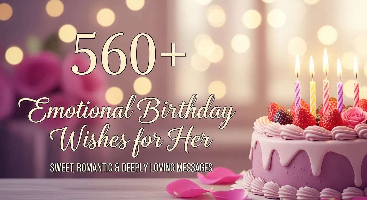 You are currently viewing 560+ Emotional Birthday Wishes for Her 🎂 Sweet, Romantic & Deeply Loving Messages