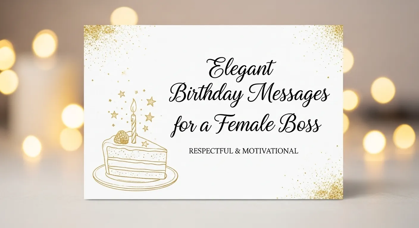 You are currently viewing 560+ Elegant Birthday Messages for a Female Boss 🎂✨ (Respectful & Motivational)
