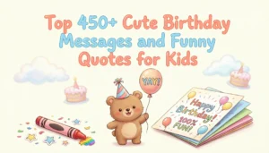 Read more about the article Top 450+ Cute Birthday Messages and Funny Quotes for Kids