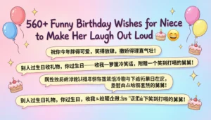 Read more about the article 560+ Funny Birthday Wishes for Niece to Make Her Laugh Out Loud 🎂😂