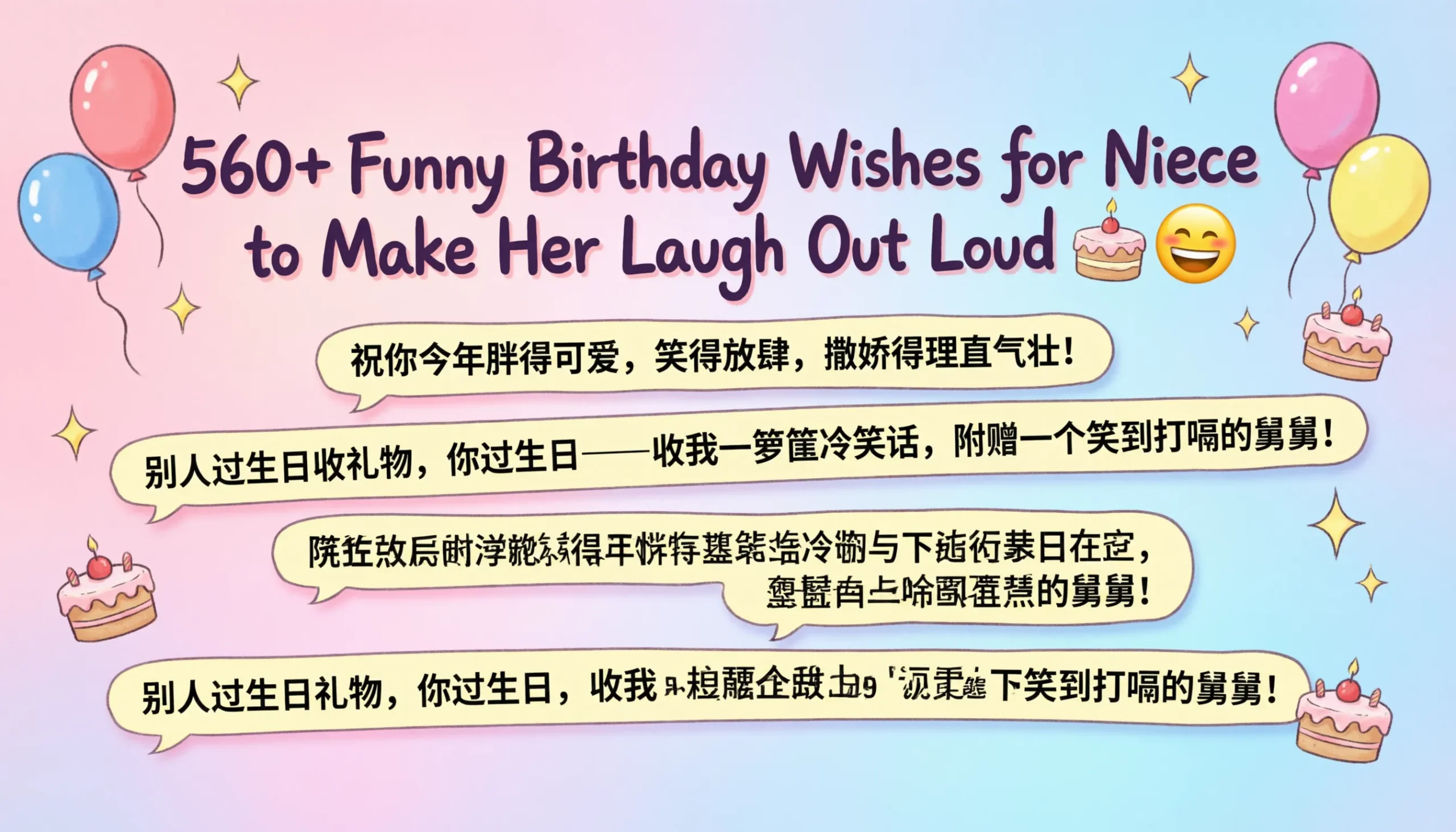 You are currently viewing 560+ Funny Birthday Wishes for Niece to Make Her Laugh Out Loud 🎂😂