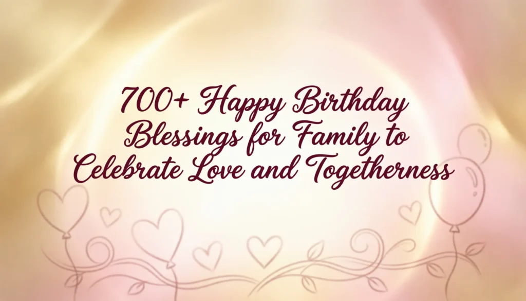 700+ Happy Birthday Blessings for Family to Celebrate Love and Togetherness