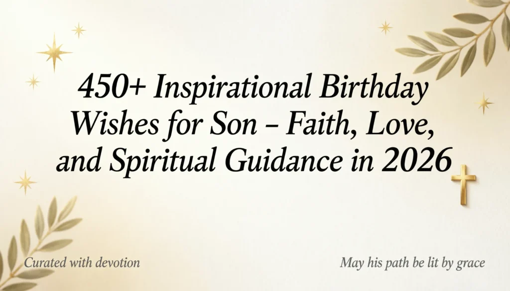 450+ Inspirational Birthday Wishes for Son – Faith, Love, and Spiritual Guidance in 2026 🙏