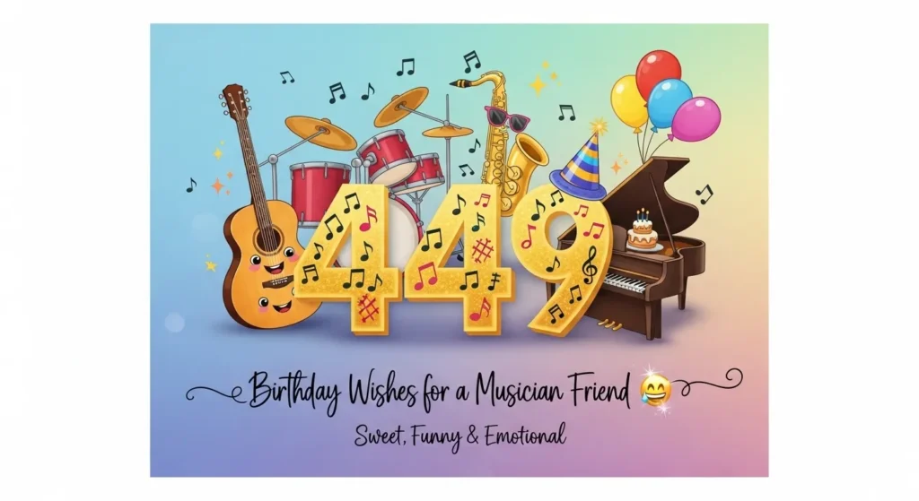 449+ Birthday Wishes for a Musician Friend 🎵 Sweet, Funny & Emotional