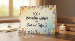 Read more about the article 400+ Heartwarming Birthday Wishes for Bua and Fufa Ji 🎂💖 Loving Messages & Blessings