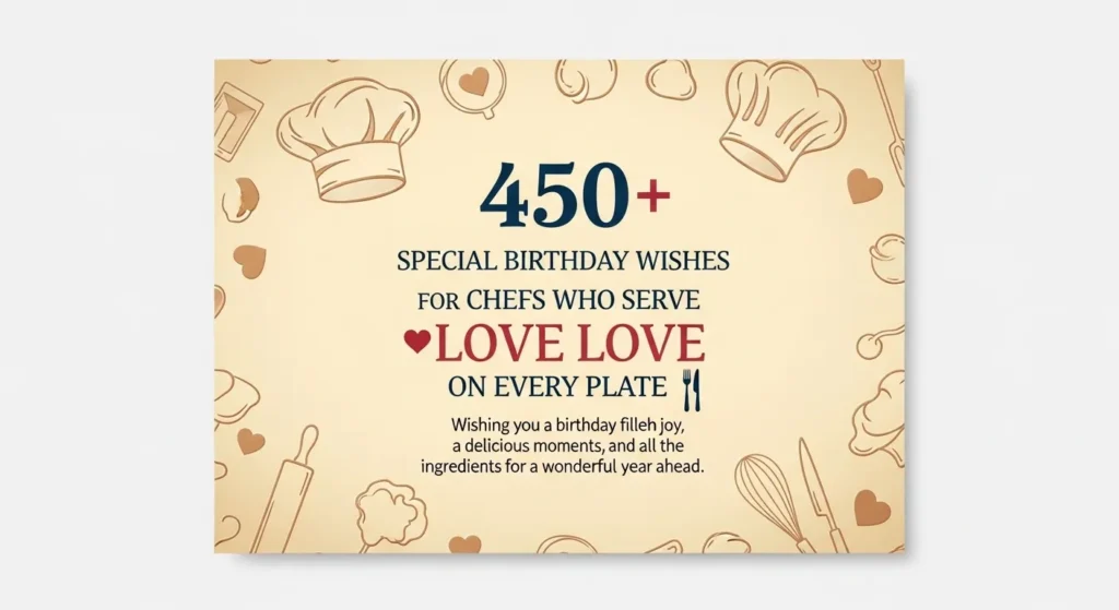 450+ Special Birthday Wishes for Chefs Who Serve Love on Every Plate ❤️🍽️