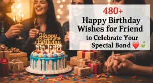 Read more about the article 480+ Happy Birthday Wishes for Friend to Celebrate Your Special Bond 🎂