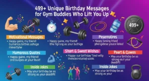 Read more about the article 499+ Unique Birthday Messages for Gym Buddies Who Lift You Up 🏋️‍♀️✨