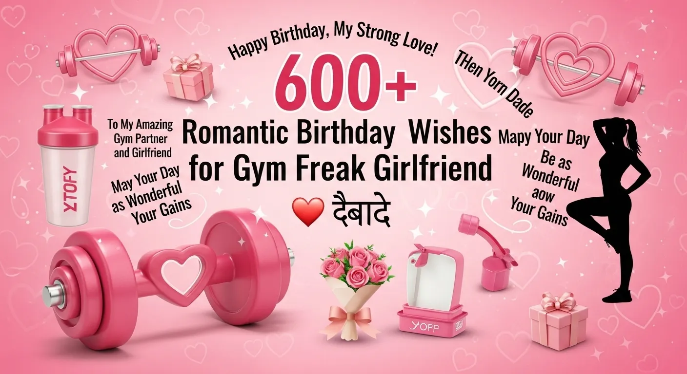 You are currently viewing 600+ Romantic Birthday Wishes for Your Gym Freak Girlfriend ❤️🏋️‍♀️