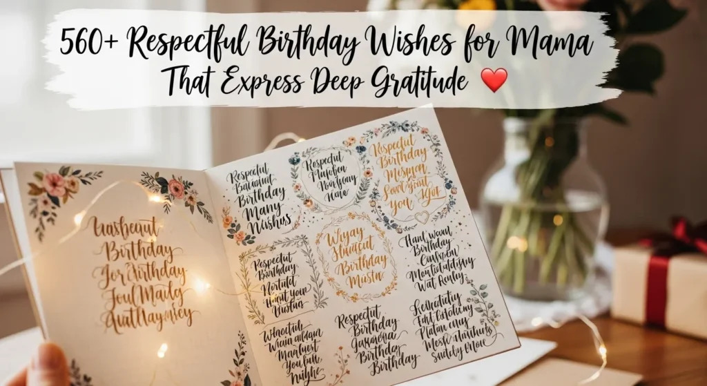 560+ Respectful Birthday Wishes for Mama That Express Deep Gratitude 🙏