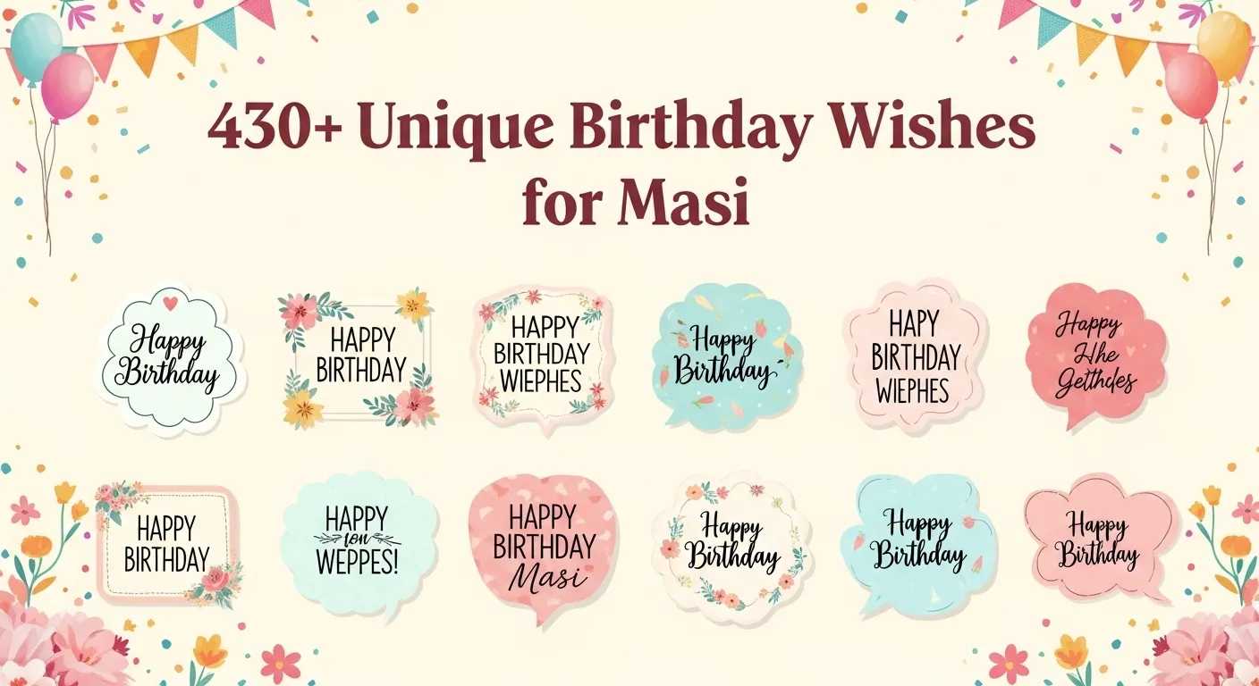 You are currently viewing 430+ Unique Birthday Wishes for Masi to Celebrate Her Special Day