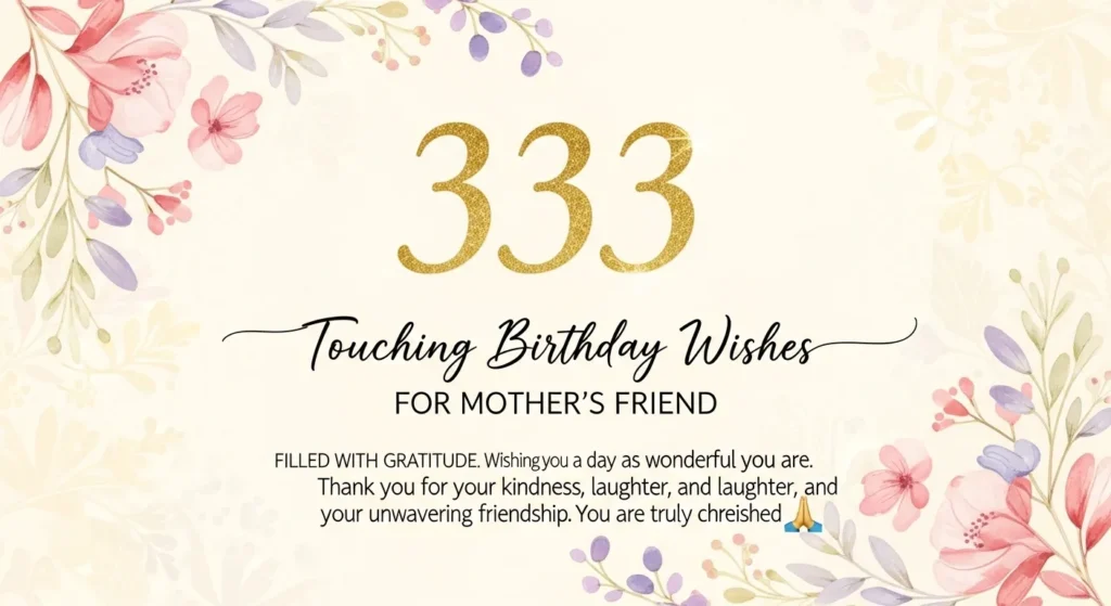 333+ Touching Birthday Wishes for Mother’s Friend Filled with Gratitude 🙏