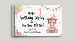 Read more about the article 444+ Birthday Wishes for One Year Old Girl 🎂👶💖 Sweet & Adorable Messages
