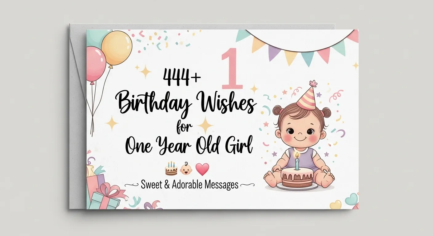 You are currently viewing 444+ Birthday Wishes for One Year Old Girl 🎂👶💖 Sweet & Adorable Messages