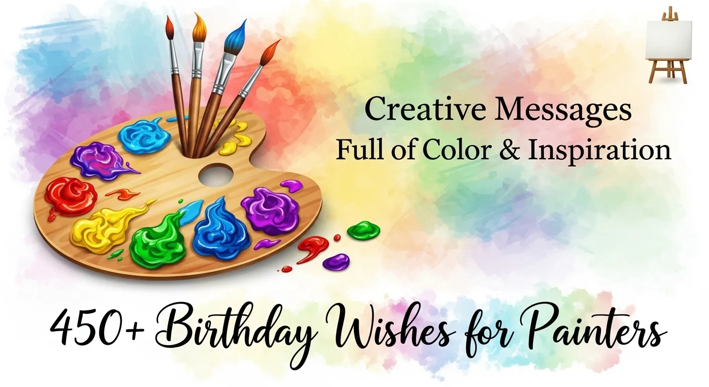 You are currently viewing 450+ Birthday Wishes for Painters 🎨 Creative Messages Full of Color & Inspiration