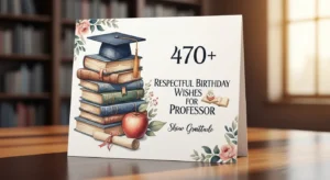 Read more about the article 470+ Respectful Birthday Wishes for Professor to Show Gratitude 🎂📚