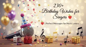 Read more about the article 230+ Birthday Wishes for Singers 🎶 | Perfect Messages for Music Lovers