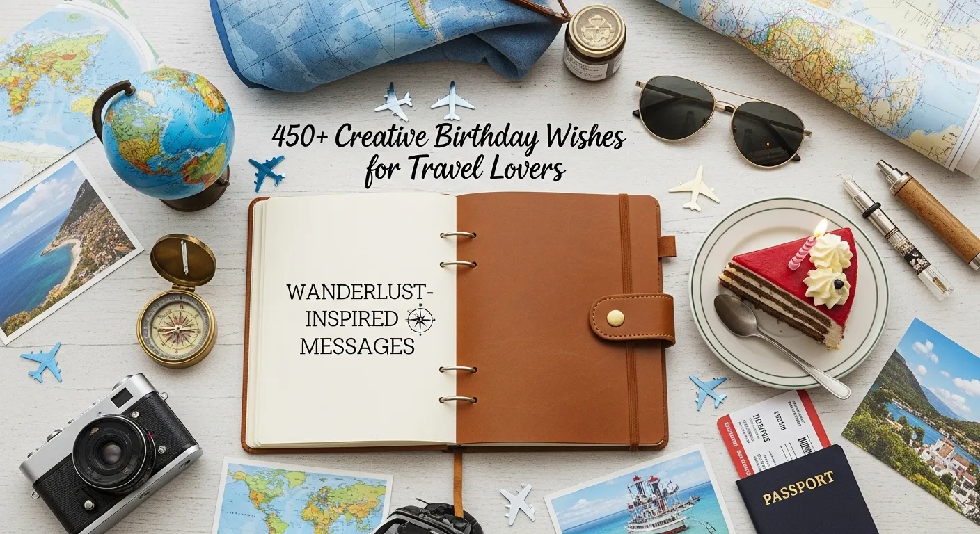 You are currently viewing 450+ Creative Birthday Wishes for Travel Lovers 🧭🎂 (Wanderlust-Inspired Messages)
