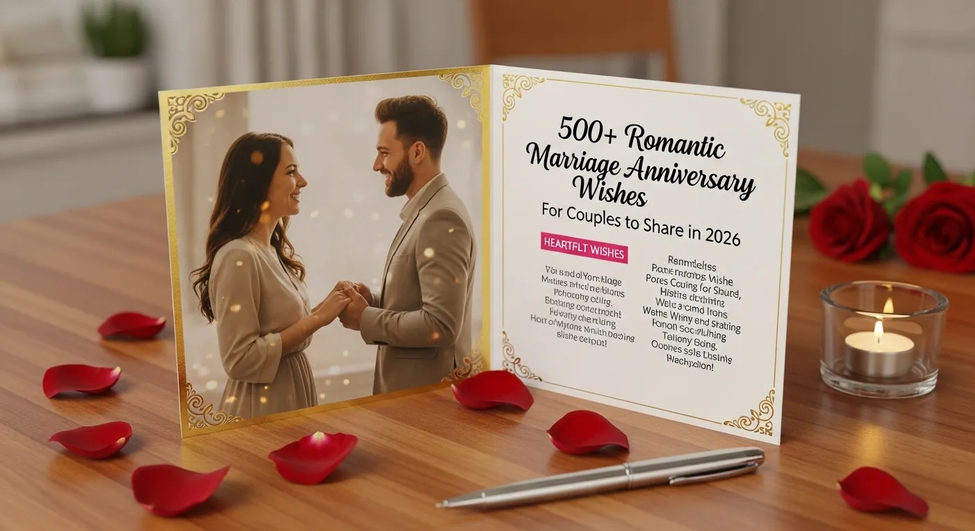 You are currently viewing 500+ Romantic Marriage Anniversary Wishes for Couples to Share in 2026