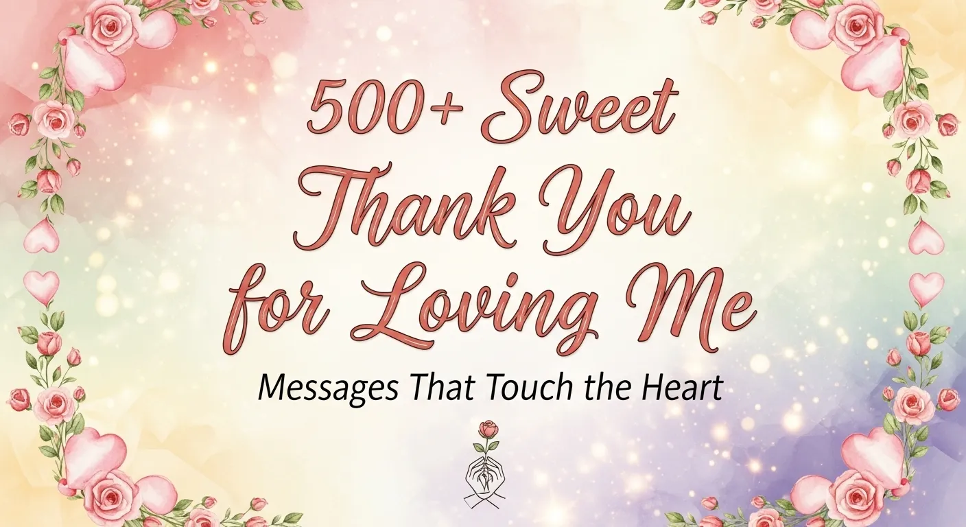 You are currently viewing 500+ Sweet Thank You for Loving Me Messages That Touch the Heart