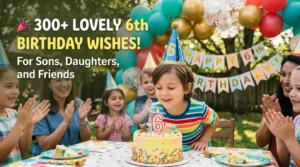 Read more about the article 🍰 300+ Lovely 6th Birthday Wishes for Sons, Daughters, and Friends