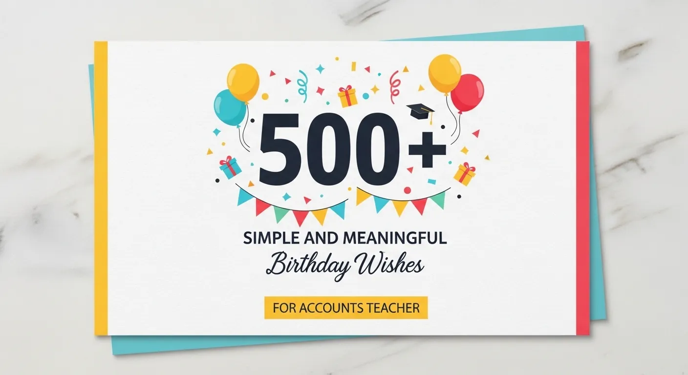 You are currently viewing 🎉 500+ Simple and Meaningful Birthday Wishes for Accounts Teacher