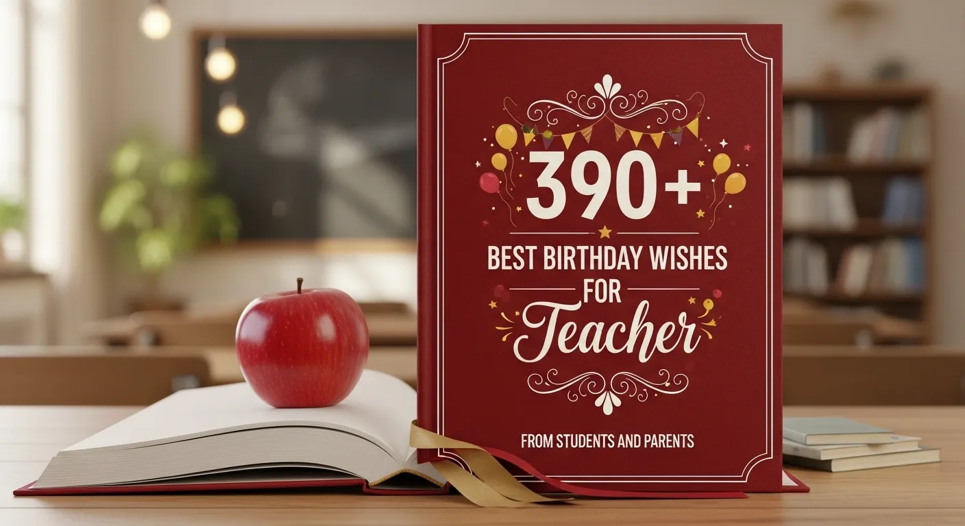 You are currently viewing 🍎 390+ Best Birthday Wishes for Teacher from Students and Parents