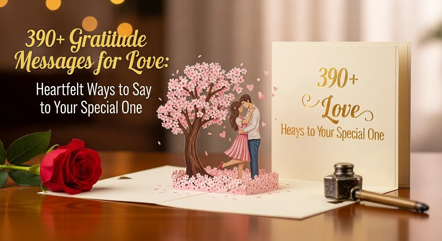 You are currently viewing 390+ Gratitude Messages for Love: Heartfelt Ways to Say Thank You to Your Special One
