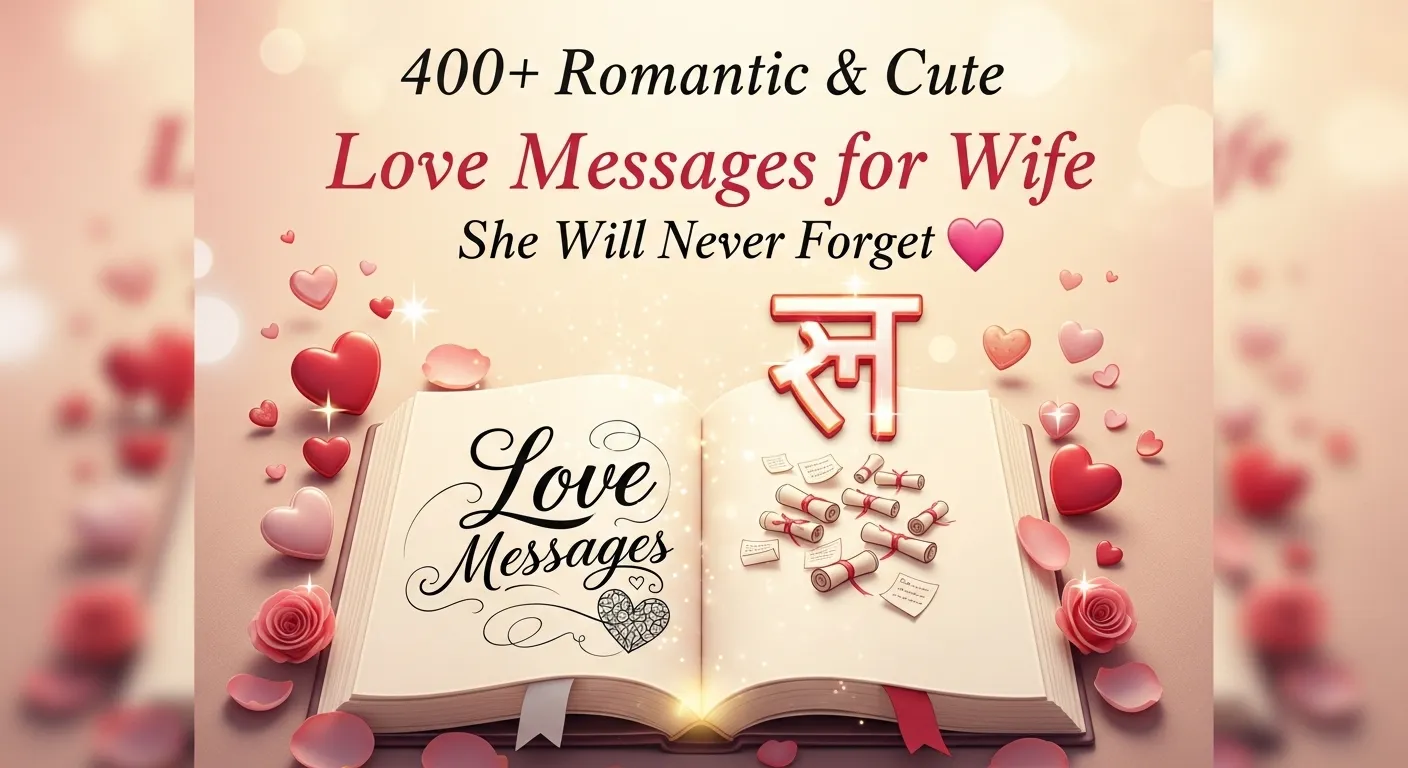 Read more about the article 400+ Romantic & Cute Love Messages for Wife She Will Never Forget 💝