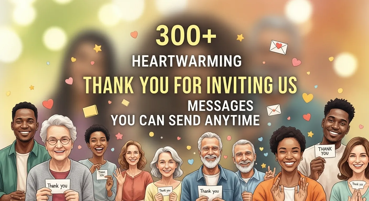 Read more about the article 300+ Heartwarming Thank You for Inviting Us Messages You Can Send Anytime