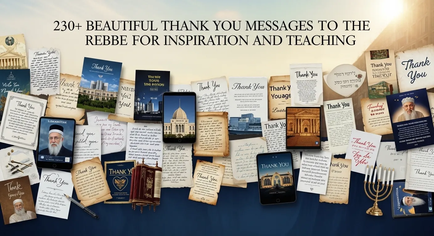 Read more about the article 230+ Beautiful Thank You Messages to Rebbe for Inspiration and Teaching