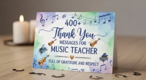 Read more about the article 🎵 400+ Thank You Messages for Music Teacher Full of Gratitude and Respect