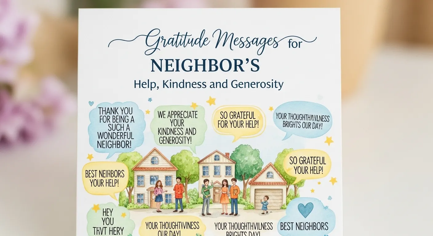 Read more about the article 390+ Gratitude Messages for Neighbor’s Help, Kindness, and Generosity