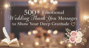 Read more about the article 500+ Emotional Wedding Thank You Messages to Show Your Deep Gratitude 💖